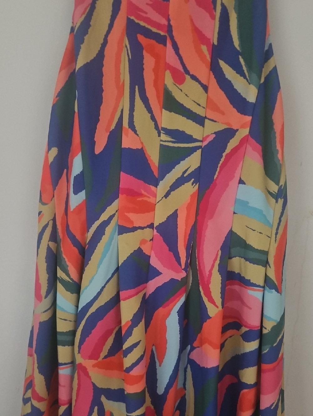Vibrant Multicolor Pleated Maxi Skirt